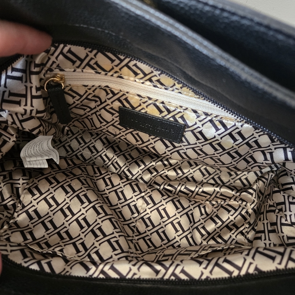 Tignanello Black Leather Multi Pocket Handbag - Picture 9 of 15